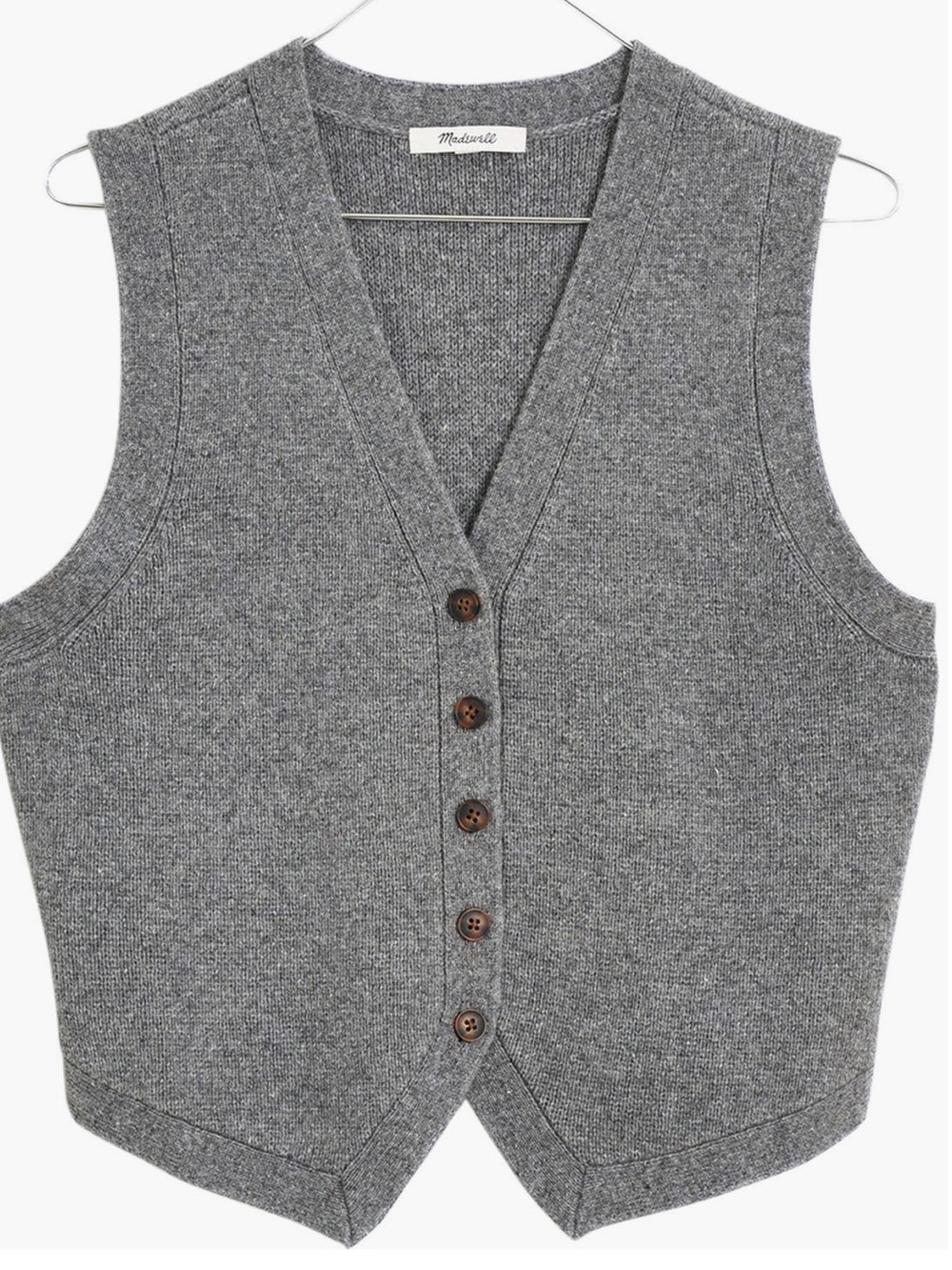 Madewell NWT V-Neck Wool Blend Sweater Vest